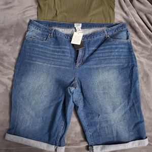 NWT denim Bermuda shorts